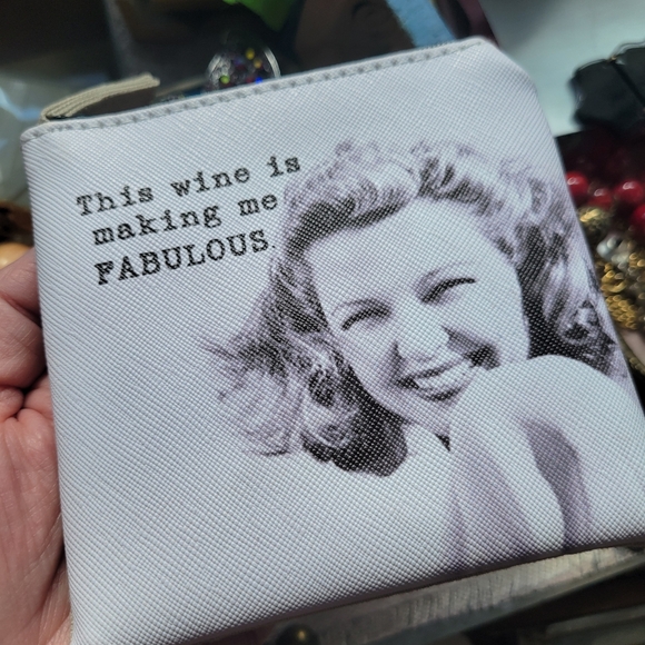 Glitter Girl Studio Handbags - Wine Theme Coin Purse and Funny Cocktail Napkins ~ NWT ~ Happy Hour Fun!